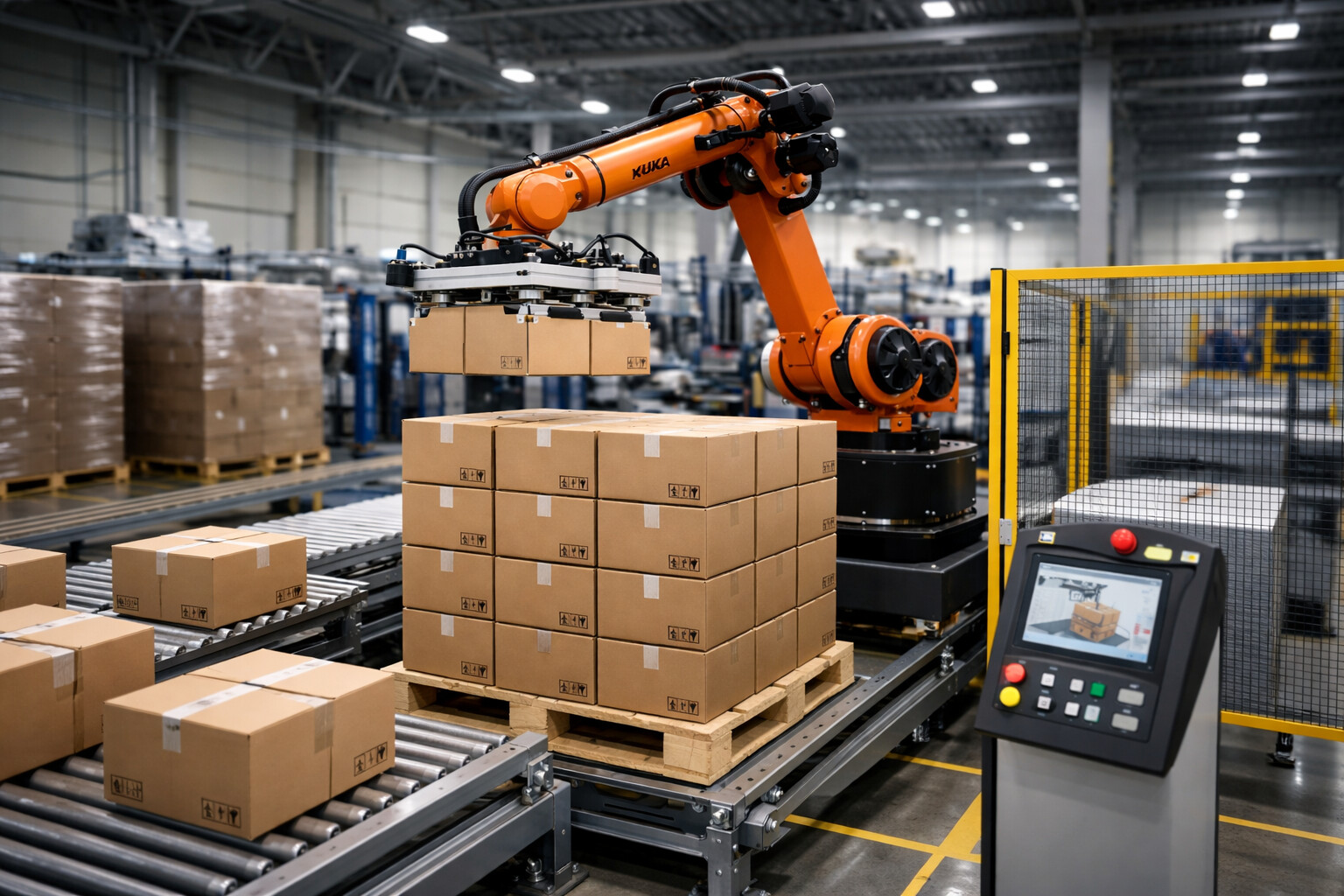 Zdjęcie w tle dla branży Paletyzacja i depaletyzacja